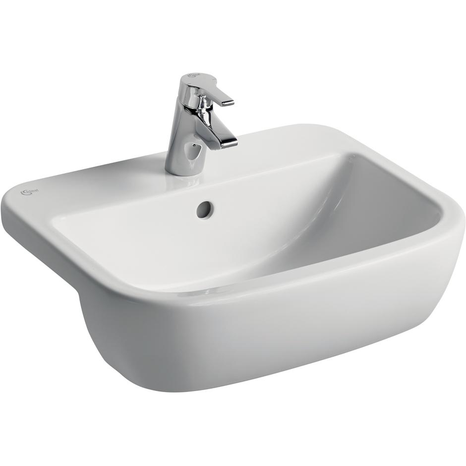 Tempo 55cm Semi Countertop Washbasin Semi Recessed Basins Wash